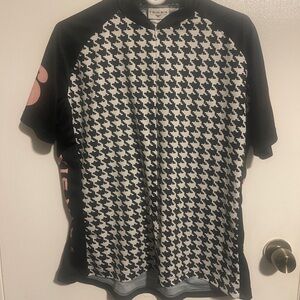 Twin Six Women's Cycling Jersey Black/White Pink Accents Sz 2XL